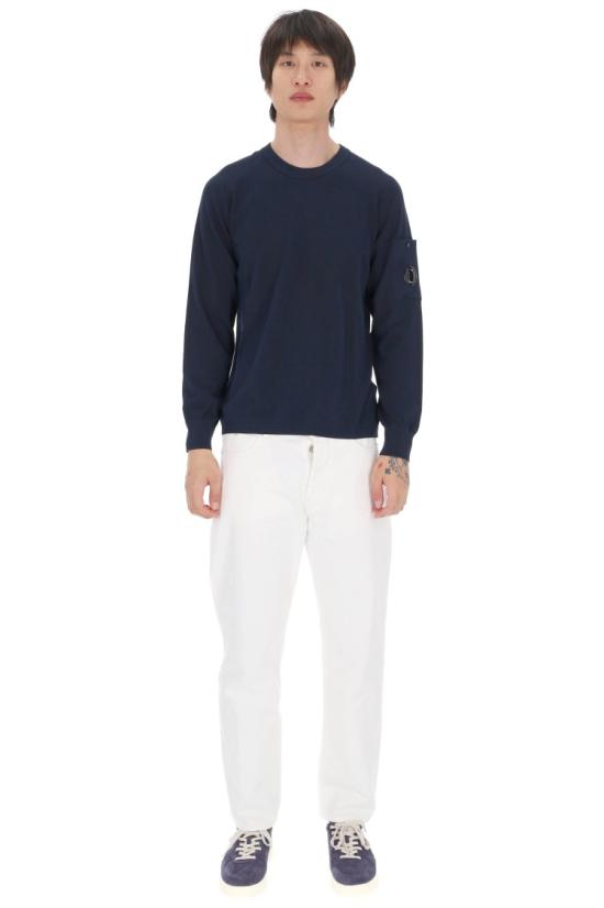 26SS 씨피 컴퍼니 코튼 크레이프 크루넥 렌즈 스웨터 20CMKN105A 006323O 2888 Black - C.P. COMPANY