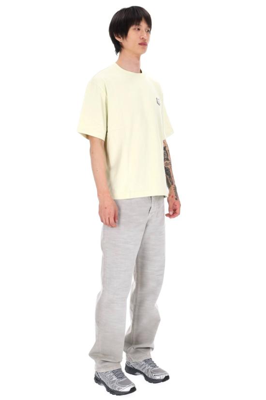 26SS 메종키츠네 폭스 헤드 오버사이즈 티셔츠 PM00109KJ0119 2ALOE GREEN Neutrals - MAISON KITSUNE