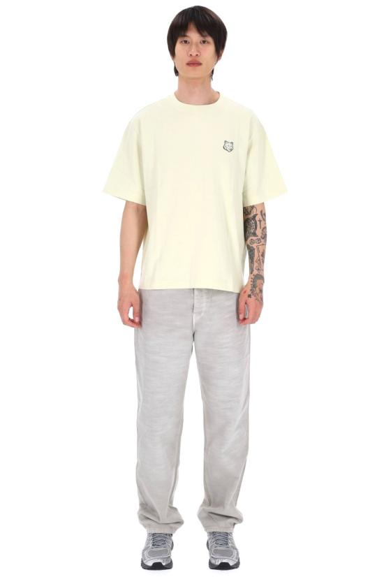 26SS 메종키츠네 폭스 헤드 오버사이즈 티셔츠 PM00109KJ0119 2ALOE GREEN Neutrals - MAISON KITSUNE