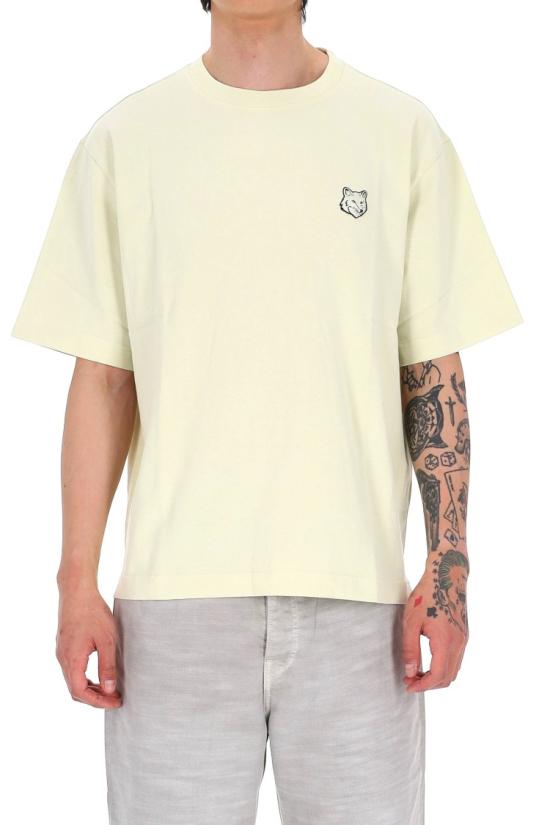 26SS 메종키츠네 폭스 헤드 오버사이즈 티셔츠 PM00109KJ0119 2ALOE GREEN Neutrals