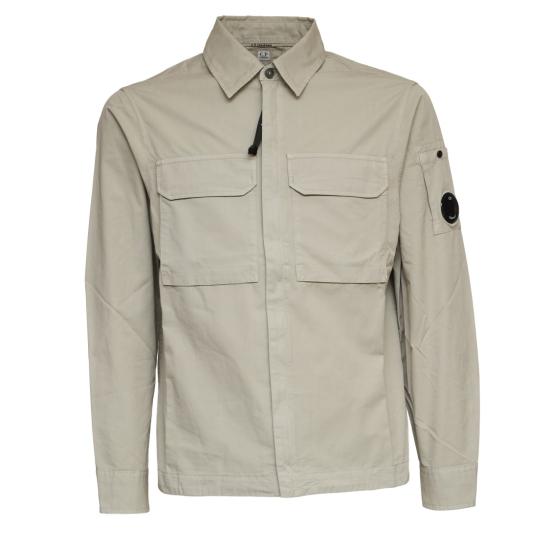 26SS 씨피 컴퍼니 오가닉 개버딘 지퍼 렌즈 오버셔츠 20CMOS156A110143G Grey