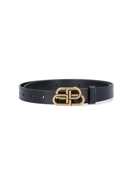 26FW 발렌시아가 BB 씬 레더 벨트 581690 1CH041000 Black