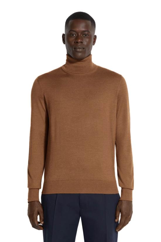 25FW 에르메네질도제냐 니트웨어 E8J00 120 2N95 Brown - ERMENEGILDO ZEGNA