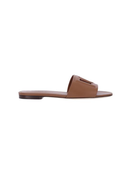 26FW 돌체앤가바나 DG 로고 카프스킨 슬리퍼 CQ0436 AY32981236 Brown