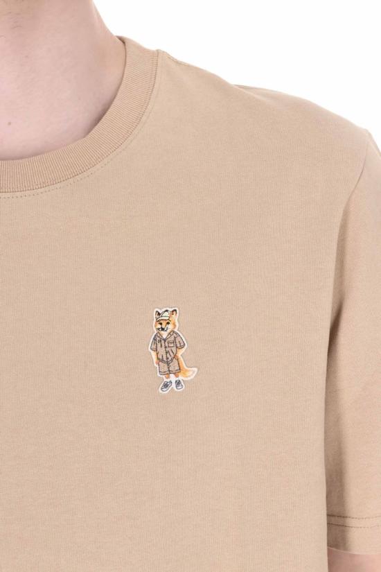 26SS 메종키츠네 드레스드 폭스 컴포트 티셔츠 QM00101KJ7025ROASTED ALMOND Neutrals - MAISON KITSUNE