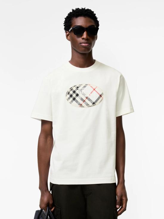 26FW 버버리 반팔 티셔츠 8128073 B7078 Bianco - BURBERRY