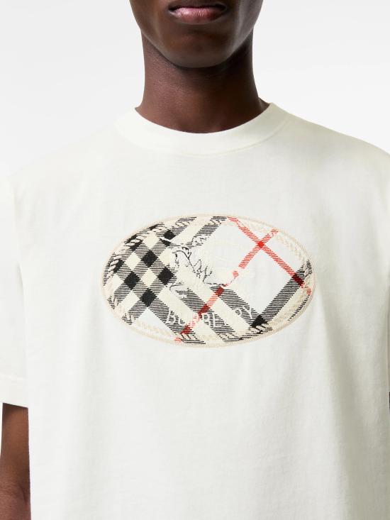26FW 버버리 반팔 티셔츠 8128073 B7078 Bianco - BURBERRY