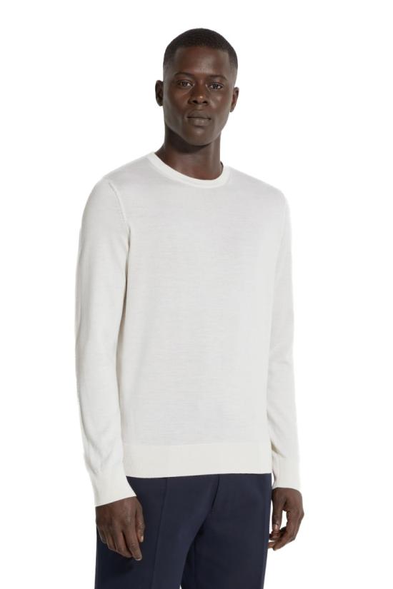 25FW 에르메네질도제냐 니트웨어 E8J00 110 3N91 White - ERMENEGILDO ZEGNA