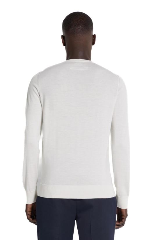 25FW 에르메네질도제냐 니트웨어 E8J00 110 3N91 White - ERMENEGILDO ZEGNA