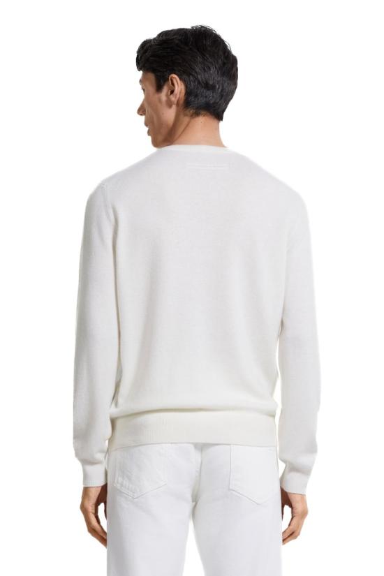 25FW 에르메네질도제냐 니트웨어 E8K10 110 4N91 White - ERMENEGILDO ZEGNA