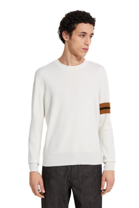 25FW 에르메네질도제냐 니트웨어 E8M91 110N01 White - ERMENEGILDO ZEGNA