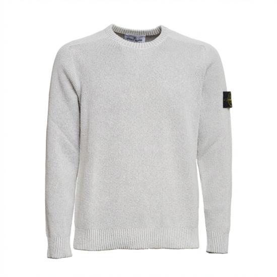 26SS 스톤 아일랜드 플래팅 립 코튼 부클 루즈핏 크루넥 점퍼 L1S155100033 S0N12 White