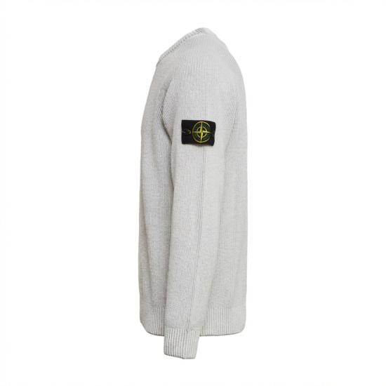 26SS 스톤 아일랜드 플래팅 립 코튼 부클 루즈핏 크루넥 점퍼 L1S155100033 S0N12 White - STONE ISLAND