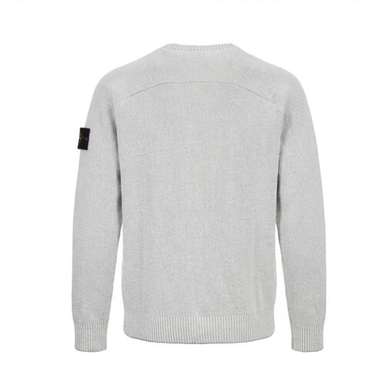 26SS 스톤 아일랜드 플래팅 립 코튼 부클 루즈핏 크루넥 점퍼 L1S155100033 S0N12 White - STONE ISLAND