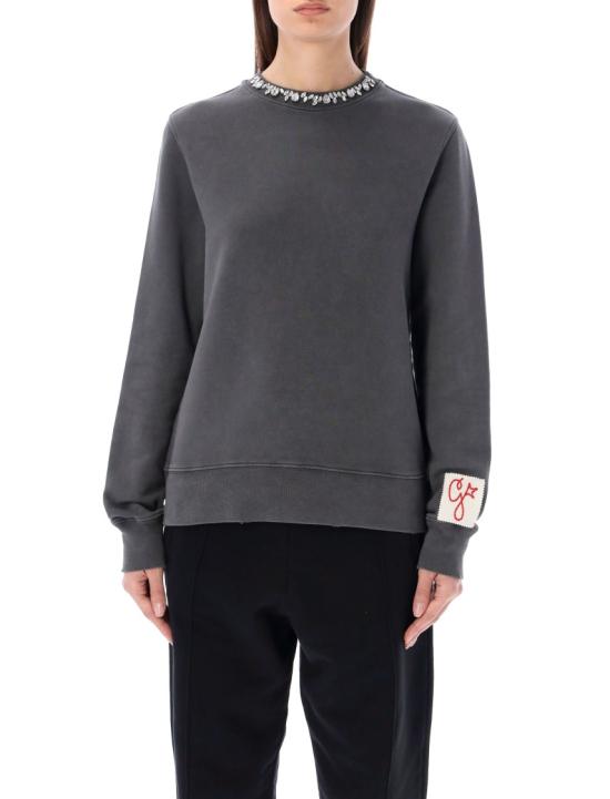 26FW 골든구스 크리스탈 스웨트셔츠 GWP01223P00067260318 Grey - GOLDEN GOOSE