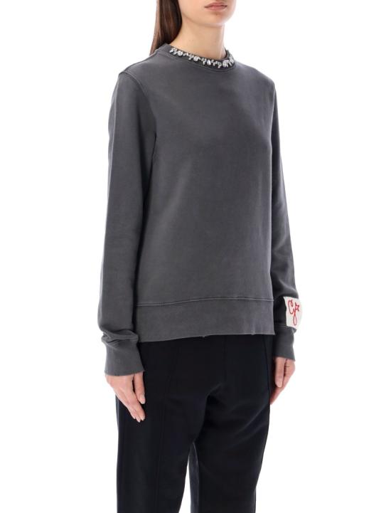 26FW 골든구스 크리스탈 스웨트셔츠 GWP01223P00067260318 Grey - GOLDEN GOOSE