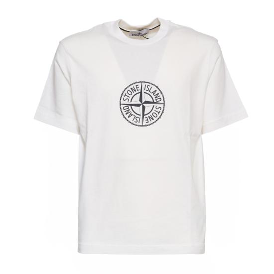 26SS 스톤 아일랜드 반팔 티셔츠 L1S152100001 S0362 White