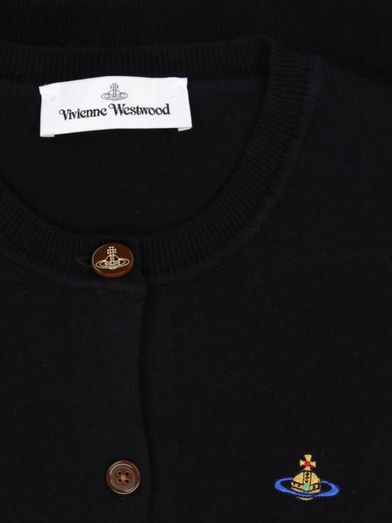 26FW 비비안웨스트우드 베아 크롭드 가디건 1803002U Y001VN402 Black - VIVIENNE WESTWOOD