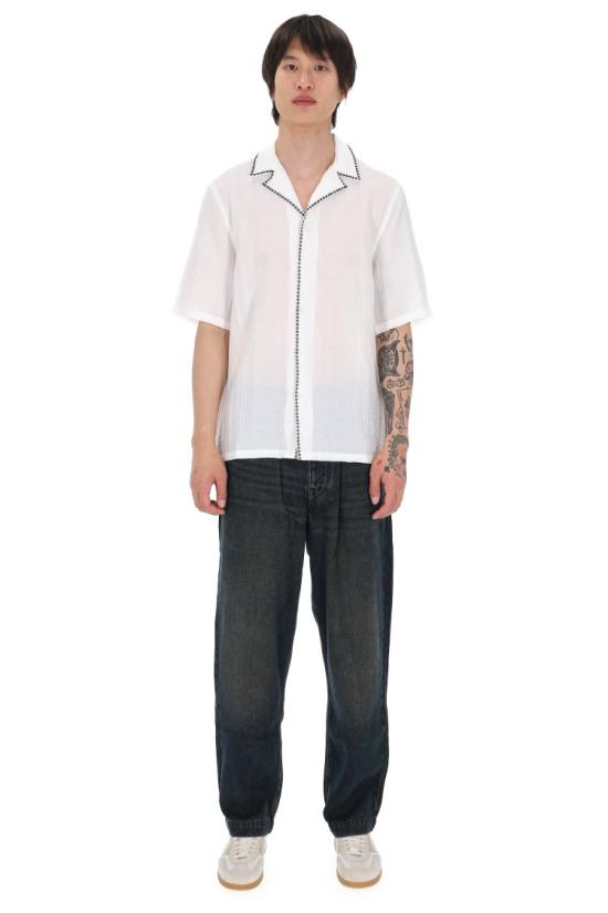26SS 오피신 제네랄 셔츠 MSHI005WHITE BLACK Purple - OFFICINE GENERALE