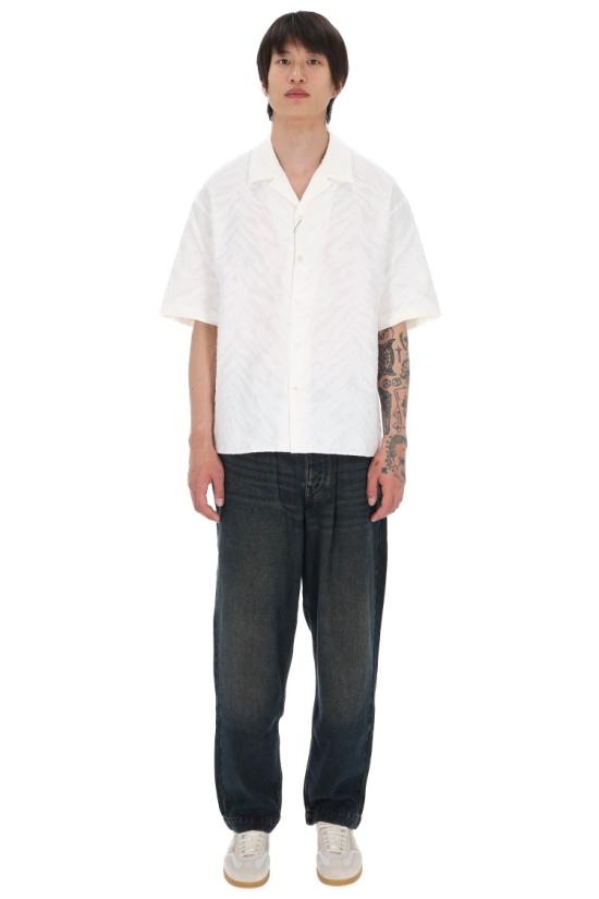 26SS 겐조 타이거 하와이안 쇼트 슬리브 셔츠 FG55CH1359JS02 Black