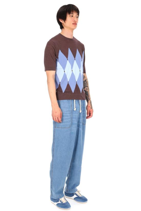 26SS 발렌타인 반팔 티셔츠 B2W025 14L20 294524 Blue - BALLANTYNE