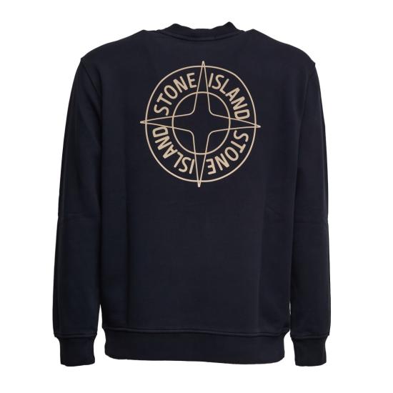 26SS 스톤 아일랜드 코튼 플리스 오버사이즈 핏 크루넥 스웨트셔츠 L1S156100001 S0283 Black - STONE ISLAND