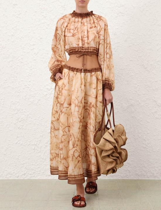 26FW 짐머만 숏 스커트 8075SSS262 CHTD Beige - ZIMMERMANN