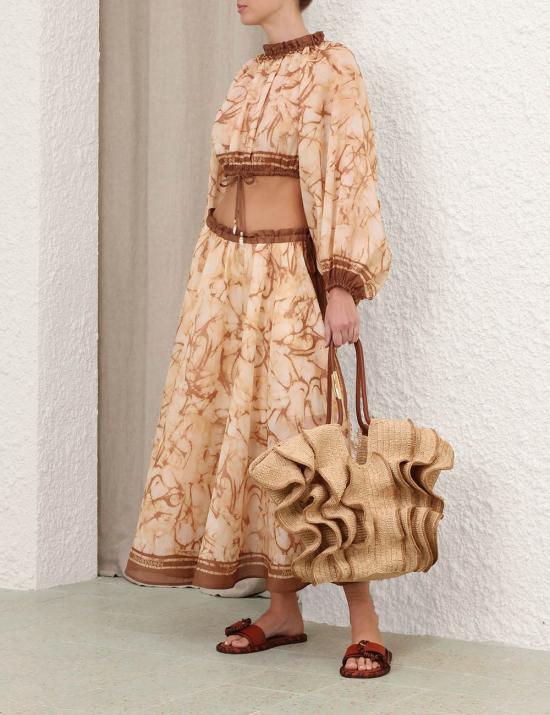 26FW 짐머만 숏 스커트 8075SSS262 CHTD Beige - ZIMMERMANN