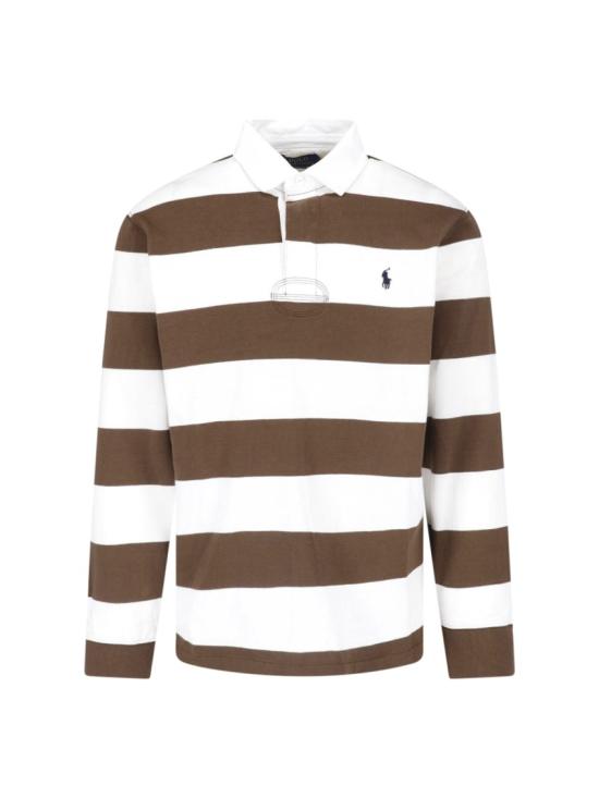 26FW 폴로 랄프로렌 아이코닉 럭비 셔츠 710 717116055 Brown