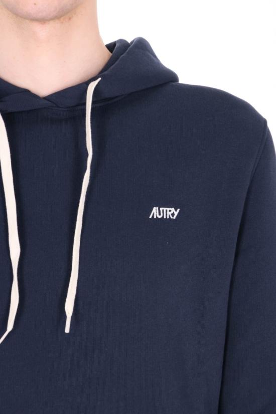 26SS 오트리 로고 후드 티셔츠 HOPM 002BJERSEY BLUE Blue - AUTRY