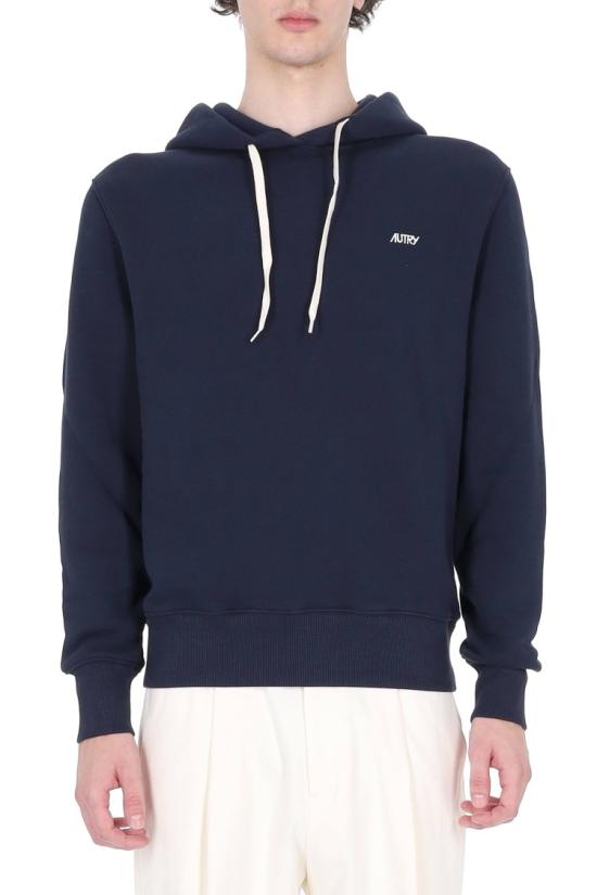 26SS 오트리 로고 후드 티셔츠 HOPM 002BJERSEY BLUE Blue