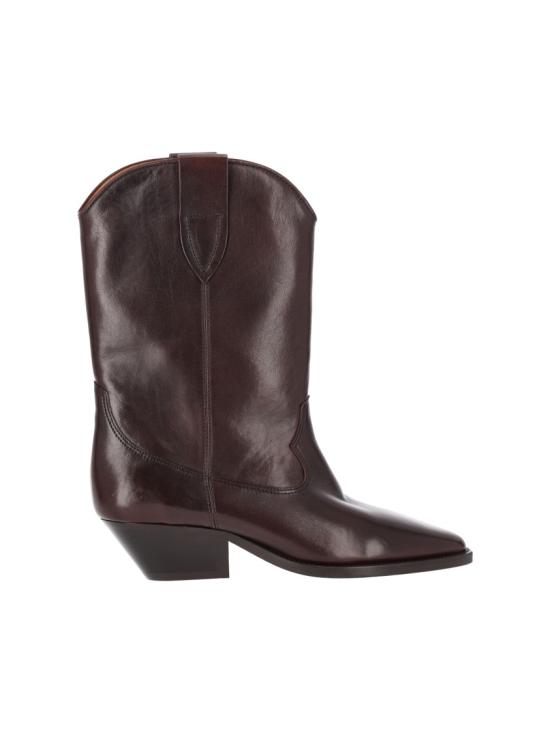 26FW 이자벨마랑 두에르토 텍스쳐드 레더 힐 웨스턴 부츠 BO0003FA D3A33S50MY Brown