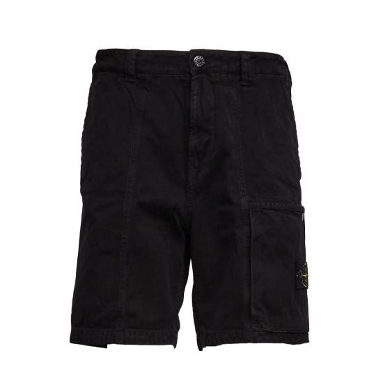 26SS 스톤 아일랜드 오가닉 파나마 코튼 올드 이펙트 컴포트핏 카고 트라우저 L1S15L100014 S0184 Black