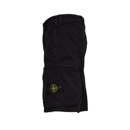 26SS 스톤 아일랜드 오가닉 파나마 코튼 올드 이펙트 컴포트핏 카고 트라우저 L1S15L100014 S0184 Black - STONE ISLAND