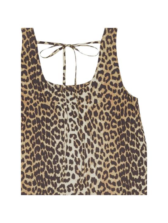 26FW 가니 미디 원피스 A1030760 859 Leopard