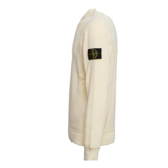 26SS 스톤 아일랜드 립드 소프트 오가닉 코튼 레귤러 핏 크루넥 스웨터 L1S155100154 S00D8 Neutrals - STONE ISLAND