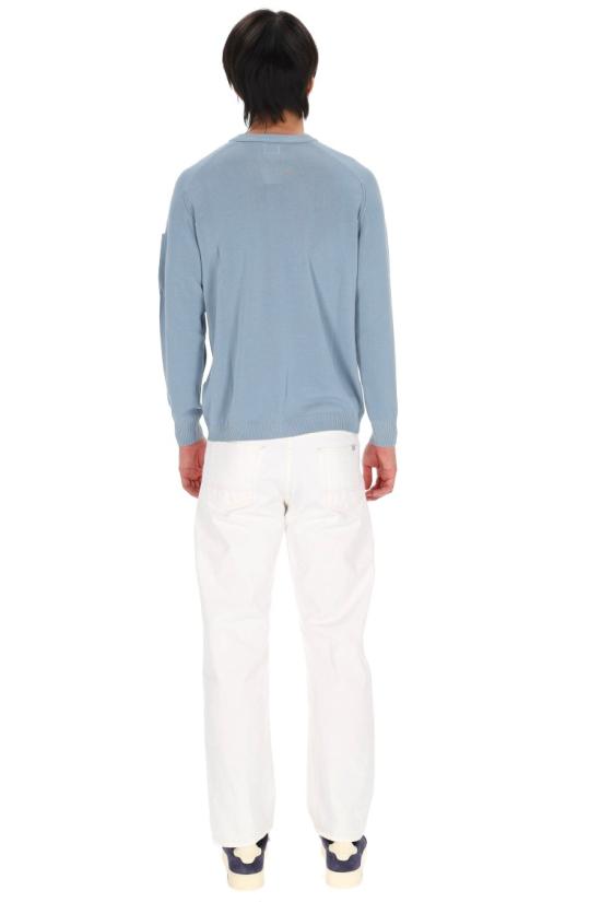 26SS 씨피 컴퍼니 코튼 크레이프 크루넥 렌즈 스웨터 20CMKN105A 006323O809 Blue - C.P. COMPANY