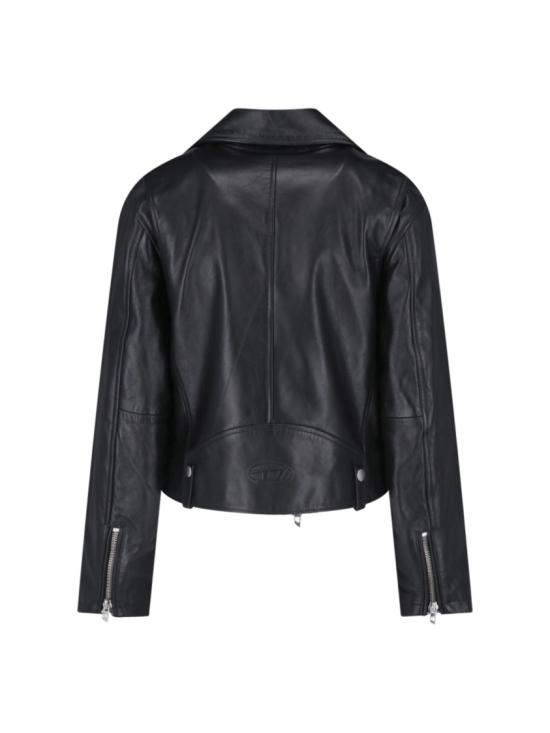 26FW 디젤 L-UNATIC 왁스드 레더 자켓 A21902 0CECH9XX Black - DIESEL