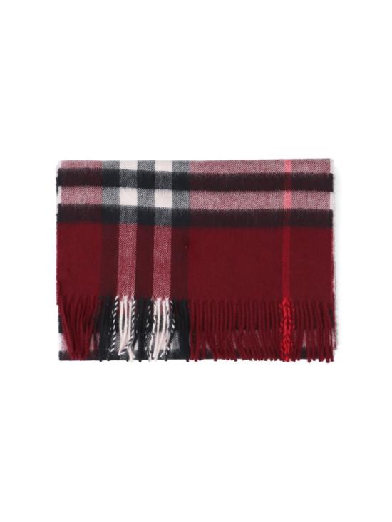 26FW 버버리 체크 캐시미어 스카프 8112639A1308 Burgundy - BURBERRY