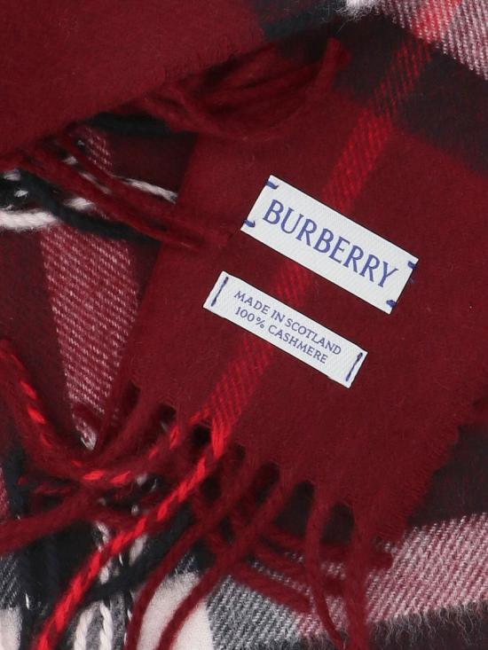 26FW 버버리 체크 캐시미어 스카프 8112639A1308 Burgundy - BURBERRY