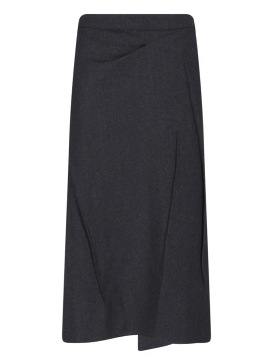 26FW 빅토리아 베컴 스커트 1326WSK007362DDARK GREY MELANGE Black