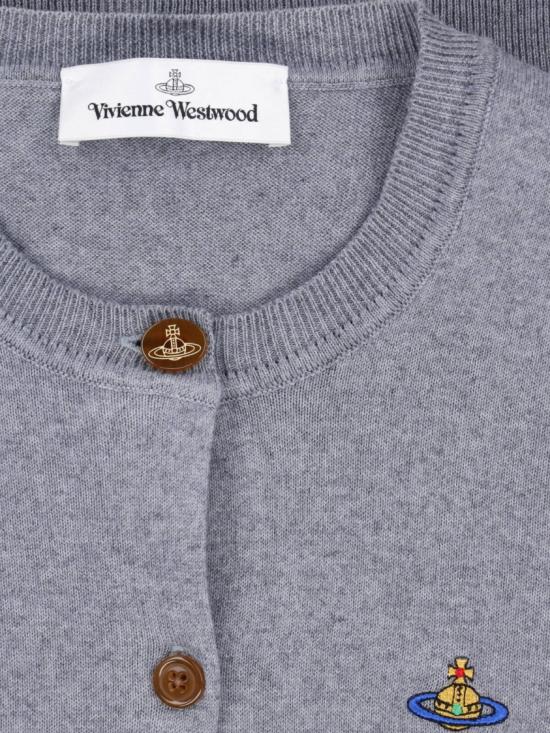 26FW 비비안웨스트우드 베아 크롭드 가디건 1803002U Y001VP001 Grey - VIVIENNE WESTWOOD