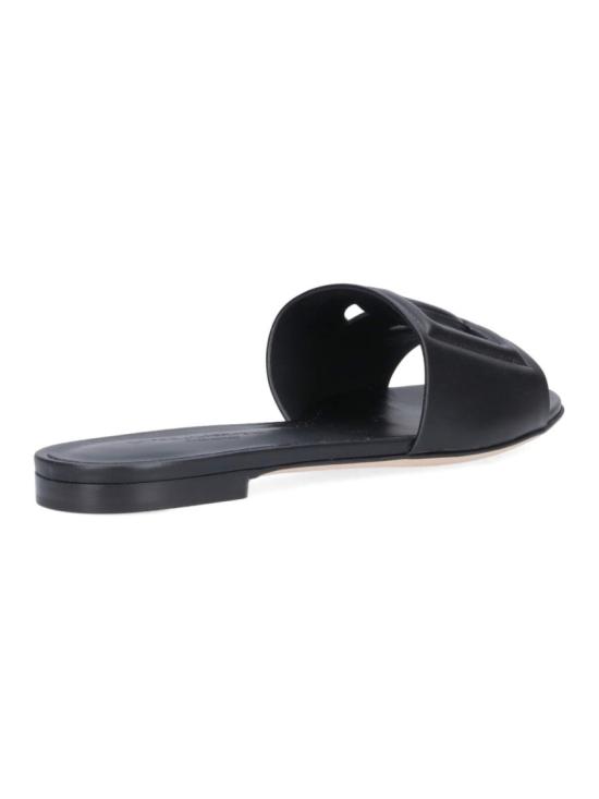 26FW 돌체앤가바나 DG 로고 카프스킨 슬리퍼 CQ0436 AY32980999 Black - DOLCE & GABBANA