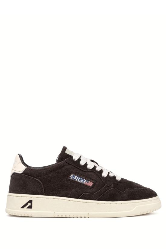 25FW 오트리 메달리스트 로우 레더 스니커즈 AULW UH08MOKA WHT Black