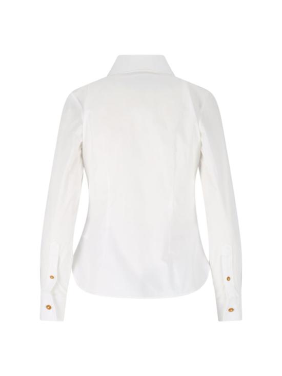 26FW 비비안웨스트우드 ORB 로고 코튼 셔츠 비비안웨스트우드 15010060 W009QA401 White - VIVIENNE WESTWOOD