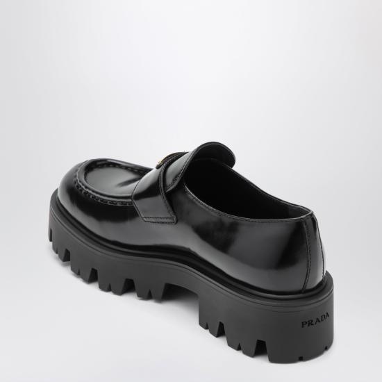 26FW 프라다 레더 로퍼 1D185OB050055 Black - PRADA
