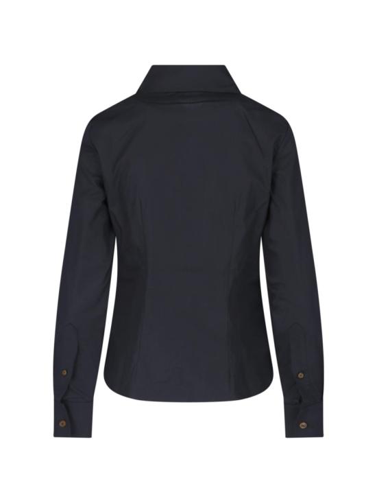 26FW 비비안웨스트우드 ORB 로고 코튼 셔츠 비비안웨스트우드 15010060 W009QN401 Black - VIVIENNE WESTWOOD