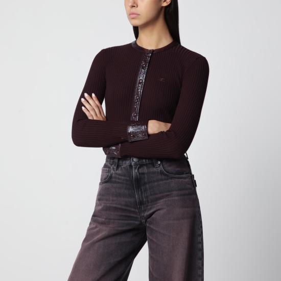 26FW 쿠레쥬 긴팔 티셔츠 326MGI056FI0001 Burgundy