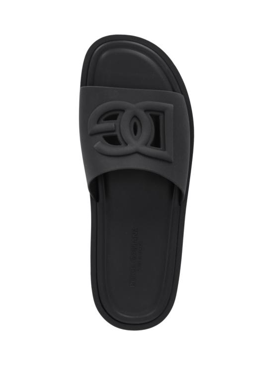 26FW 돌체앤가바나 러버 비치웨어 슬리퍼 CS2215 AN99480999 Black - DOLCE & GABBANA