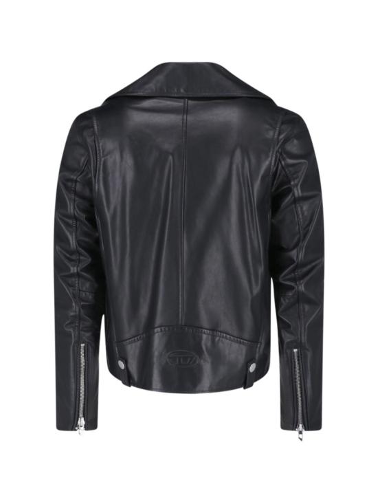 26FW 디젤 L-EO-WRD 가죽 자켓 A20462 0CECH9XX Black - DIESEL